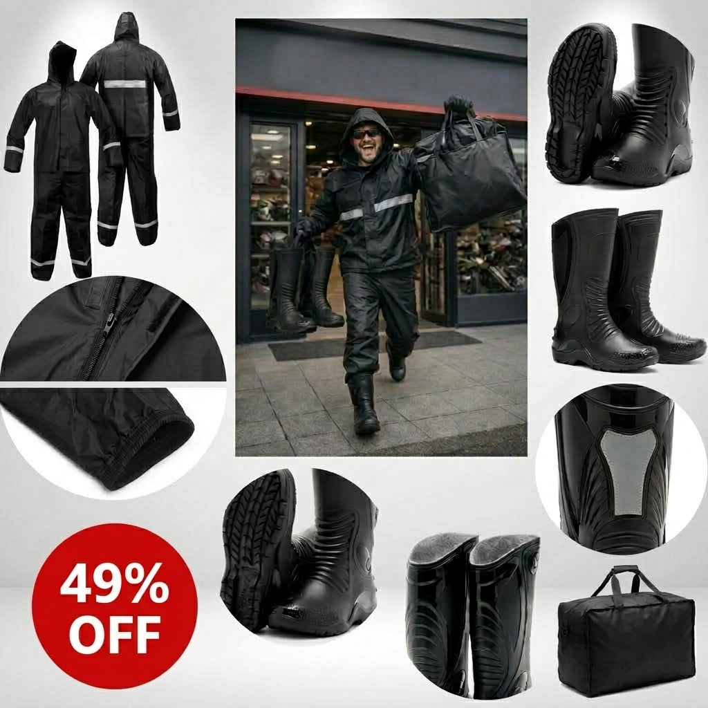 Kit conjunto impermeable + botas dakar